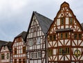 Gorgeous half-timbered house skyline in historic Limburg Royalty Free Stock Photo