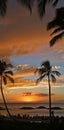 Gorgeous Hawaiian Sunset at Koolina Resort Royalty Free Stock Photo