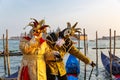 Gorgeous image of carnival masks in Riva degli Schiavoni, Venice