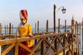 Gorgeous image of carnival masks in Riva degli Schiavoni, Venice