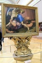 Gorgeous image of David and Goliath, framed and on display, The Louvre, Paris, France, 2016