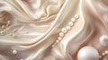 A gorgeous image of a silk and foil pearl background with exquisite detailing Royalty Free Stock Photo