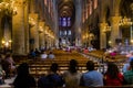 Gorgeous inside view of Notre Dame chapel in Paris France