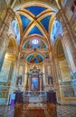 Gorgeous interior of Certosa di Pavia monastery, on April 9 in Certosa di Pavia, Italy Royalty Free Stock Photo