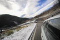 Gorgeous Italy beautiful views mountains castles high in the mountains christmas winter snow Royalty Free Stock Photo