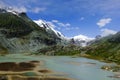 gorgeous lake with sand from a glacier detail Royalty Free Stock Photo