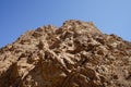 Beautiful mountain landscape in Malakot Mountain oasis tourist site. Dahab, South Sinai Governorate, Egypt Royalty Free Stock Photo