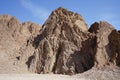 Beautiful mountain landscape in Malakot Mountain oasis tourist site. Dahab, South Sinai Governorate, Egypt Royalty Free Stock Photo