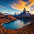 Gorgeous landscape of Patagonia\'s Tierra del Fuego National Park in Autumn, Argentina made with Generative AI