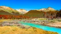 Gorgeous landscape of Patagonia`s Tierra del Fuego National Park Royalty Free Stock Photo