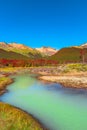 Gorgeous landscape of Patagonia& x27;s Tierra del Fuego National Park Royalty Free Stock Photo