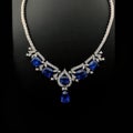 gorgeous luxurious necklace for women using rare Cobalt generative AI