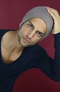 Gorgeous man wearing a hat Royalty Free Stock Photo