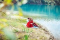 Gorgeous mermaid in flowers wreath from Royalty Free Stock Photo