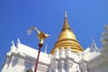 Gorgeous 43 Meters High Gilded Pagoda with the Holy Relics Inside of Wat Ratchabophit Temple, Bangkok, Thailand