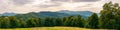 Gorgeous mountain panorama in summer afternoon.