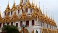 Gorgeous multi-tiered Loha Prasat at Royal temple Wat Ratchanaddaram in Bangkok