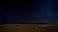 Gorgeous night image with brilliant stars in the middle of the desert in Masirah island, Oman Royalty Free Stock Photo