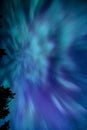 Aurora Corona of light exploding in night sky Royalty Free Stock Photo
