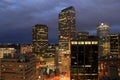 Gorgeous night skyline,downtown Denver,2015