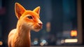 A Gorgeous Orange Cat With Blue Eyes Standing In Front Of A Window AI Generative Royalty Free Stock Photo
