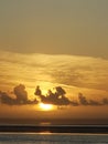 Gorgeous orange sky and peaceful waters