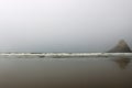 Gorgeous Oregon coast with a view on Pacific Ocean in a foggy day Royalty Free Stock Photo