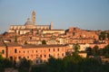 Gorgeous panorama of Siena at sunset, Tuscany, Italy Royalty Free Stock Photo