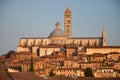 Gorgeous panorama of Siena at sunset, Tuscany, Italy Royalty Free Stock Photo