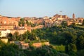 Gorgeous panorama of Siena at sunset, Tuscany, Italy Royalty Free Stock Photo