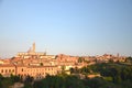 Gorgeous panorama of Siena at sunset, Tuscany, Italy Royalty Free Stock Photo