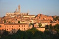 Gorgeous panorama of Siena at sunset, Tuscany, Italy Royalty Free Stock Photo