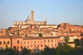 Gorgeous panorama of Siena at sunset, Tuscany, Italy Royalty Free Stock Photo