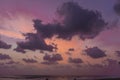 Gorgeous pink and purple dawn. Indian ocean