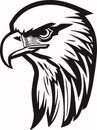 Gorgeous and powerful eagle emblem art vector