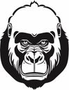 Gorgeous and powerful gorilla emblem art vector