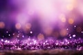 Gorgeous purple violet and gold glitter bokeh background with mesmerizing shining texture