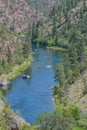 The gorgeous red rook walled Green River flowing through the Flaming Gorge  National Recreation Area in Ashley National Forest, Ut Royalty Free Stock Photo