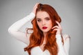 Gorgeous redhead girl Royalty Free Stock Photo