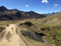 Gorgeous remote valley along the way to Rainbow mountain, high i