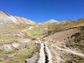 Gorgeous remote valley along the way to Rainbow mountain, high i