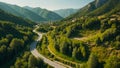 gorgeous road shot from above environment scenic Royalty Free Stock Photo