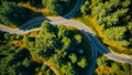 gorgeous road shot from above Royalty Free Stock Photo