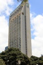 Gorgeous scene of high-rise hotel, The Hyatt, San Diego, California, 2016