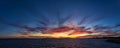 Gorgeous sea and sky colors in the dusk, Sithonia, Chalkidiki, Greece Royalty Free Stock Photo