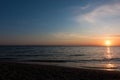 Gorgeous sea and sky colors in the dusk, Sithonia, Chalkidiki, Greece Royalty Free Stock Photo