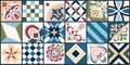 056_Gorgeous seamless patchwork pattern from colorful Moroccan Royalty Free Stock Photo