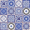 Gorgeous seamless patchwork pattern from colorful Moroccan tiles Royalty Free Stock Photo