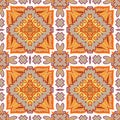 Gorgeous seamless patchwork pattern from Moroccan tiles, ornaments. Royalty Free Stock Photo