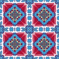 Gorgeous seamless patchwork pattern from Moroccan tiles, ornaments. Royalty Free Stock Photo